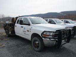 2011 Dodge 350 4x4 Flatbed Supervisor Truck, Crew Cab, Diesel Engine, Automatic Transmission, A/C,