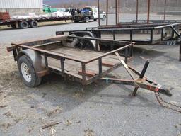 4 ft. x 6 ft. Single Axle Tag Trailer With 12 in. High Sides, 205/75R15 Tires. (Bent Tongue)