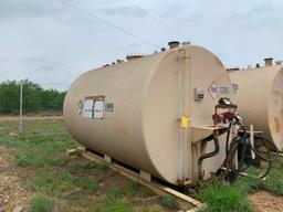 4000 Gallon Fuel Tank, S/N 61522-2, with Fuel Rite 15 GPM Pump