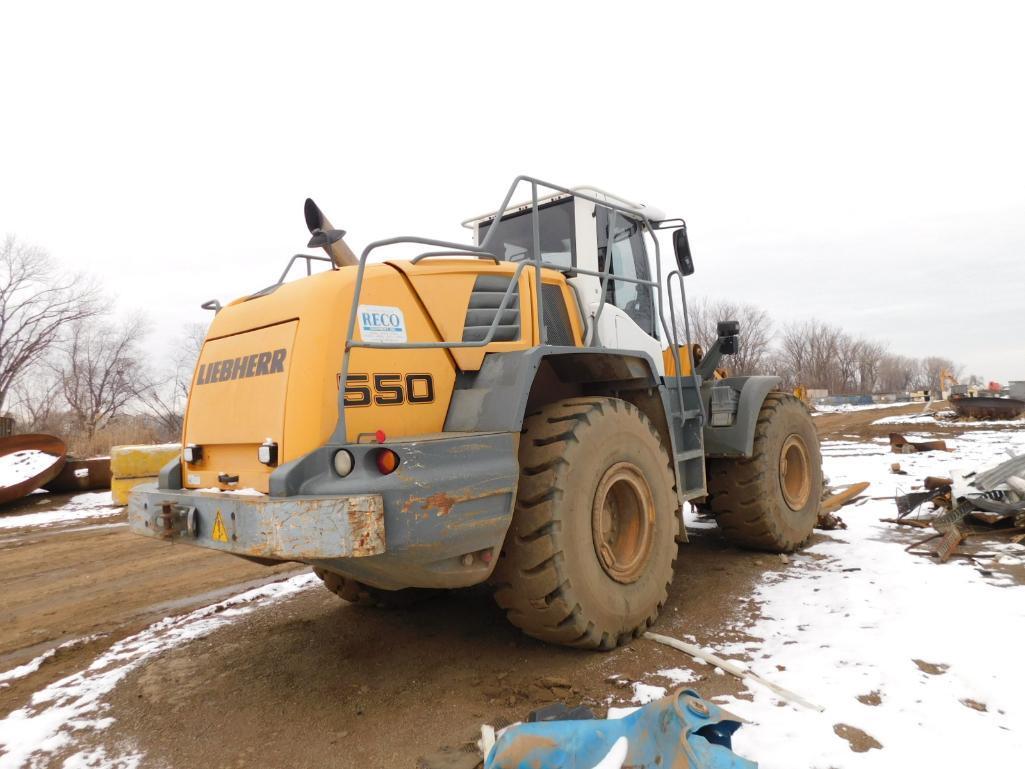 2012 Liebherr Articulating Wheel Loader Model L550, S/N 45630027, Enclosed