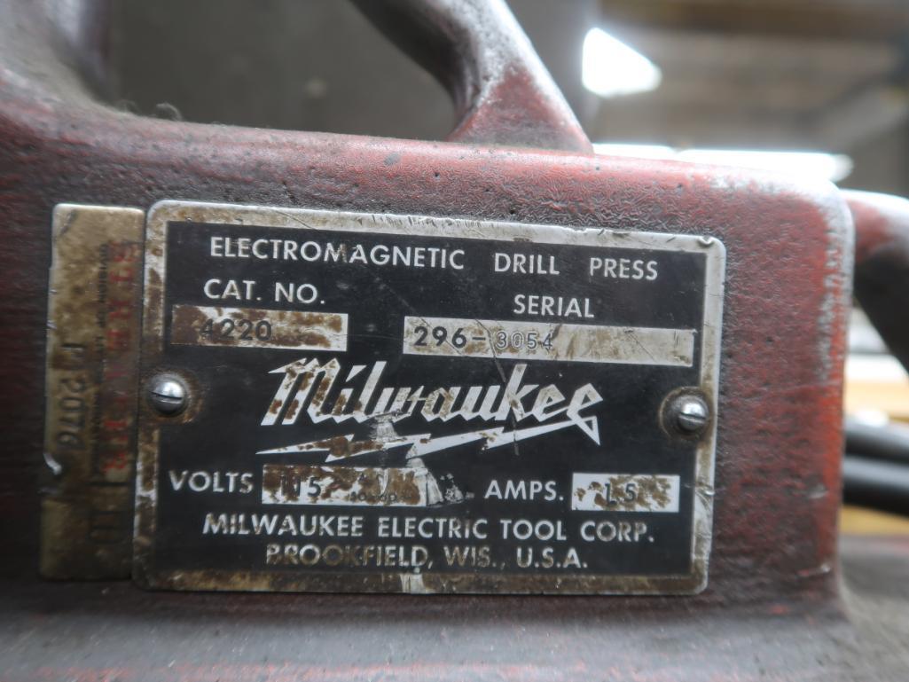 Milwaukee Magnetic Drill Model 4220, LOCATION: TOOL ROOM