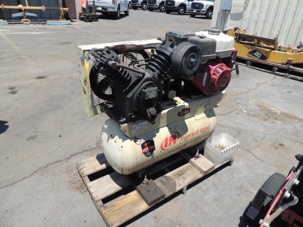 Ingersoll Rand Horizontal Air Compressor, Honda GX390 Mtd. On Pallet (Yard 1), LOCATION: 2435 S. 6th