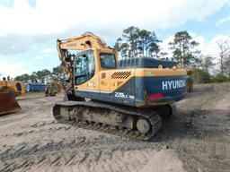 Hyundai Hydraulic Excavator Model ROBEX 220LC-9A, S/N HHKHZ610LD0000604 (2016), w/44 in. Bucket,