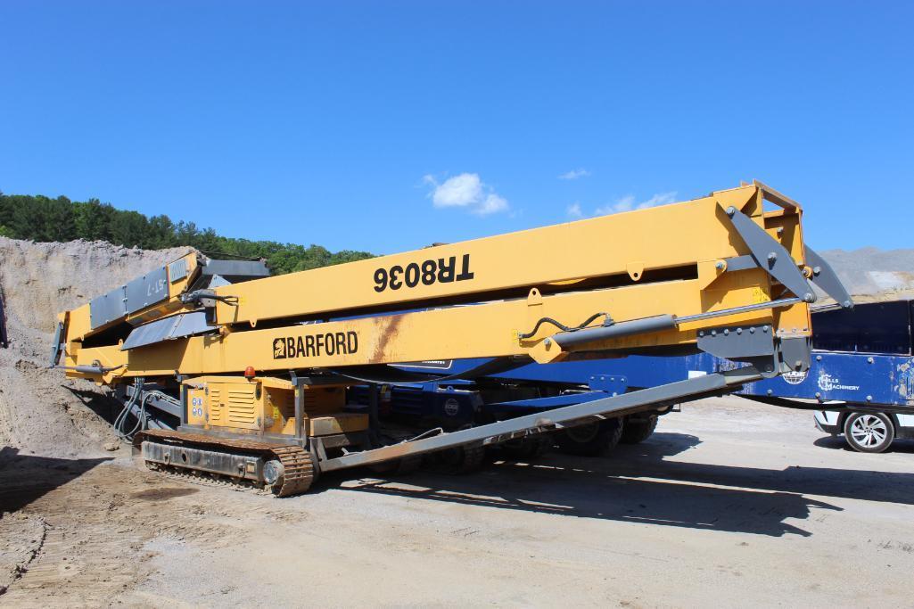 2018 Barford TR8036 Tracked Conveyor 80 ft. x 36 in., Remote Control Movement, Centralized Greasing,