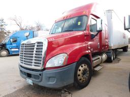 2011 Freightliner Cascadia 125 Truck Tractor, Turbo Diesel, VIN 1FUJGLDR4BLAV6742, (Red #103)