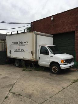 2003 Ford E-350 Box Truck, 14 ft. Box (est.), Roll Up Box Door, VIN 1FDWE35L83HA82335, (NOT RUNNING)