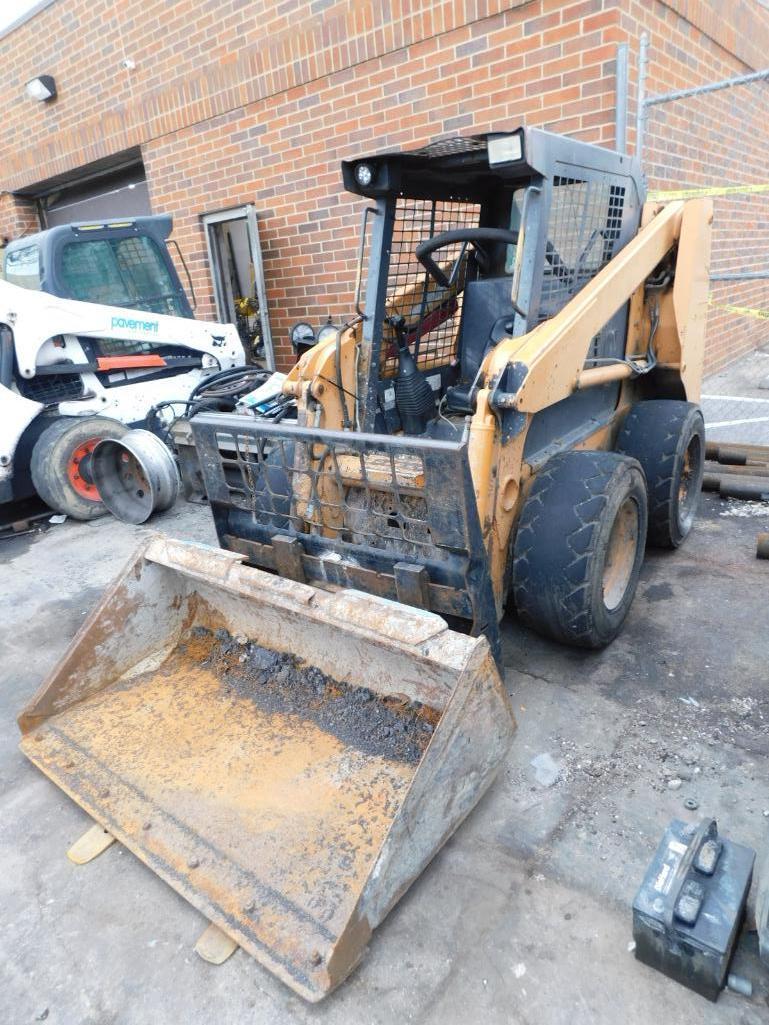 Case 60XT Skid Steer, Diesel, Hand Controls, Aux. Hydraulics, 5' Bucket & 3' Forks, 12 X 16.5 Tires,