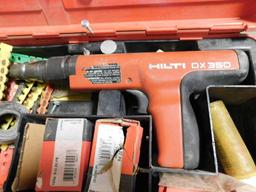 Hilti DX350 Power Hammer w/Nails & Shots in Case