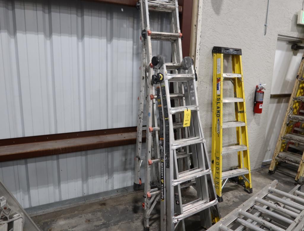 LOT: (2) Assorted Aluminum Ladders