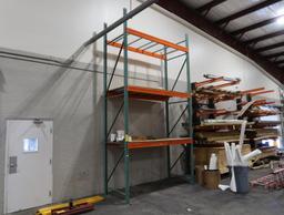 LOT: (4) Sections of Tear Drop Pallet Racks consisting of: (4) 48" Uprights, (2) 42" Uprights, (30)