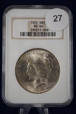 NGC 1923-p Peace Silver Dollar