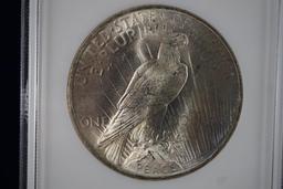 NGC 1923-p Peace Silver Dollar