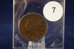 1845 Braided Hair Large Cent