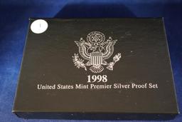 1998 United States Mint Premier Silver Proof Set with box and COA