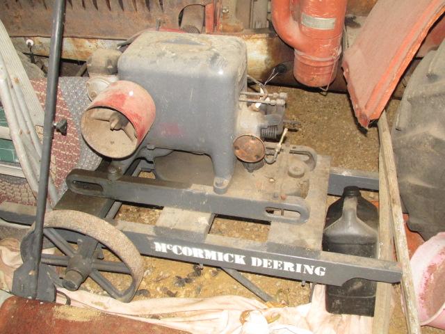 McCormick Deering 1.5 hp Throttling Engine on Cart