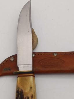 Premier Lifetime Germany H71 Stainless Knife Stag Handle & Sheath