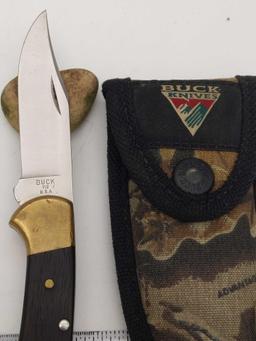 Buck 112 / USA Folding Knife w/Buck Camo Case