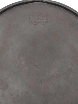 Favorite Piqua Ware 14" Round Cast Iron Griddle