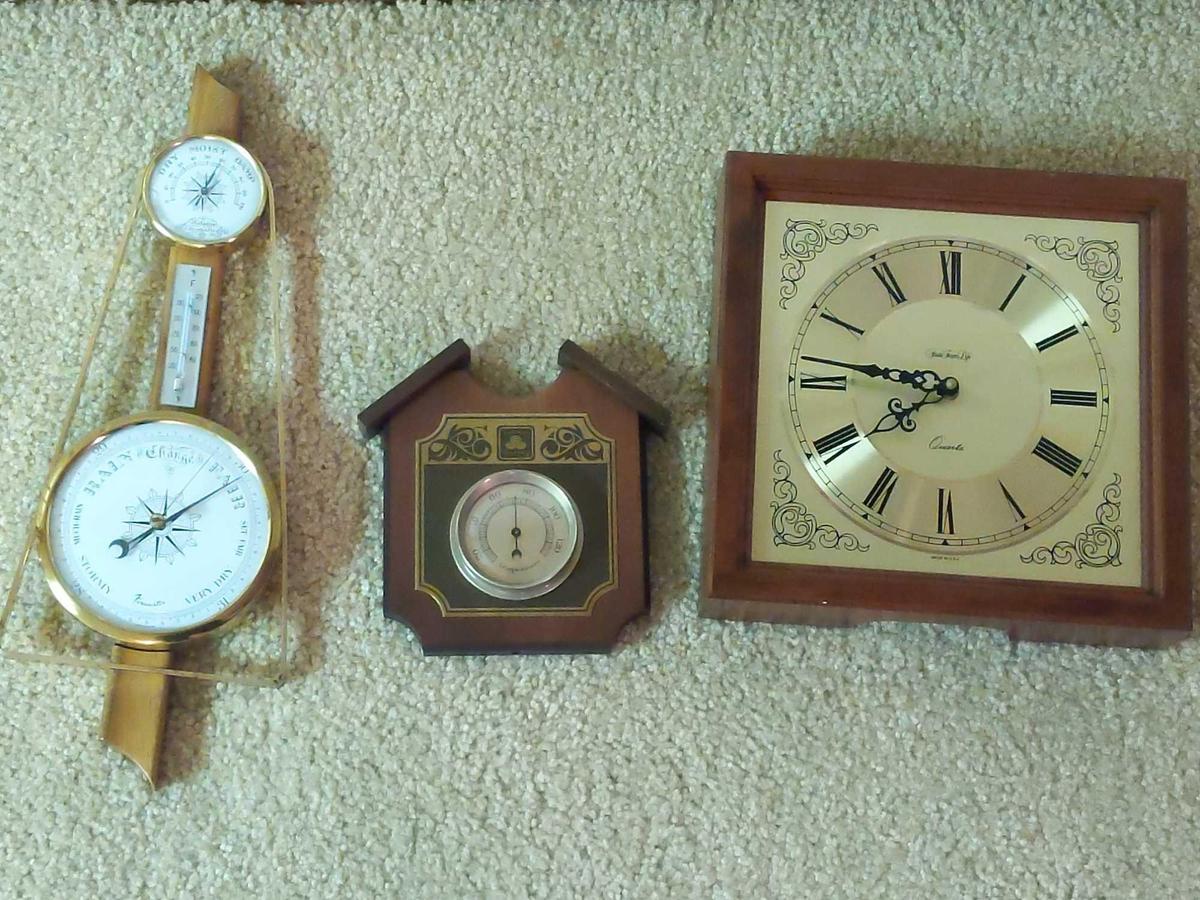 Barometer & Clock Lot