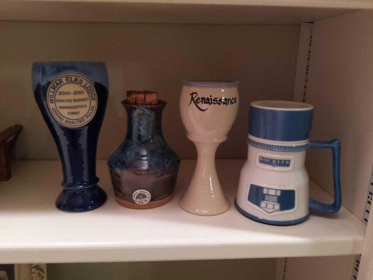 Pottery Lot Adams Original, Renaissance, Wilmar Elks &Rockler