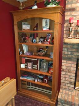 Hand Made Oak Book Shelf 84" x 40" x 16" (Contents not included)