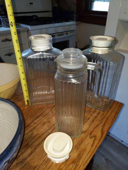 Refrigerator glass canister set