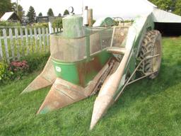 John Deere A, NF, w/JD227 Corn Picker