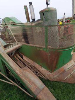 John Deere A, NF, w/JD227 Corn Picker