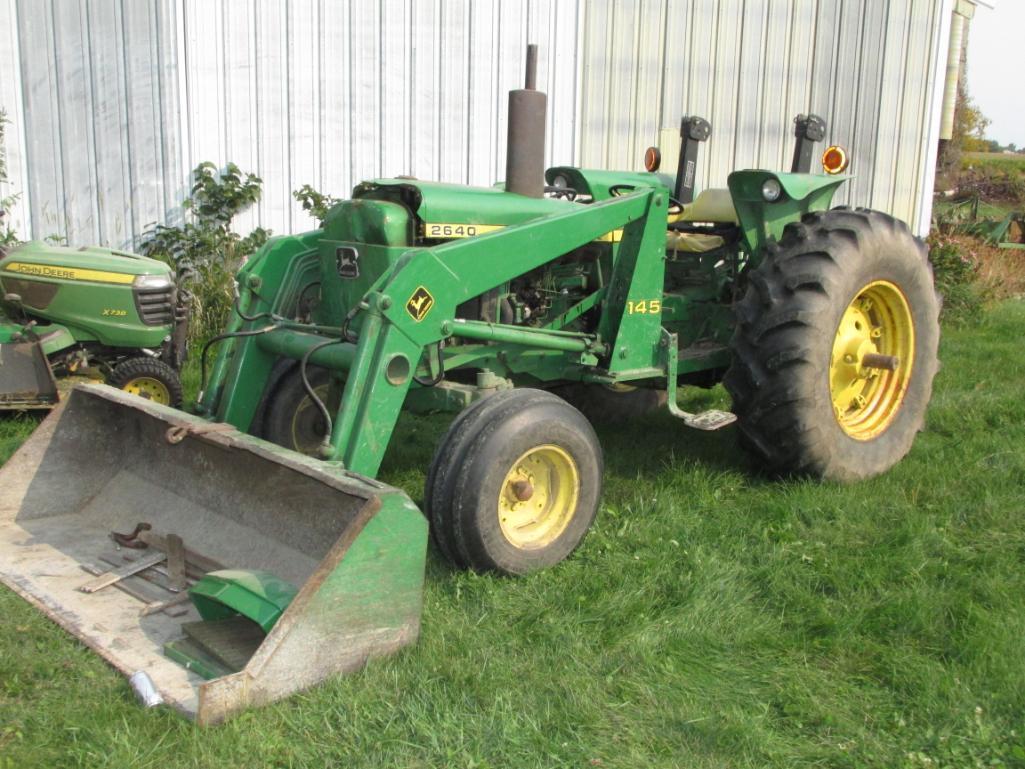 John Deere 2460, WF, 3pt. Hitch, w/JD 145 Loader 5558 hrs