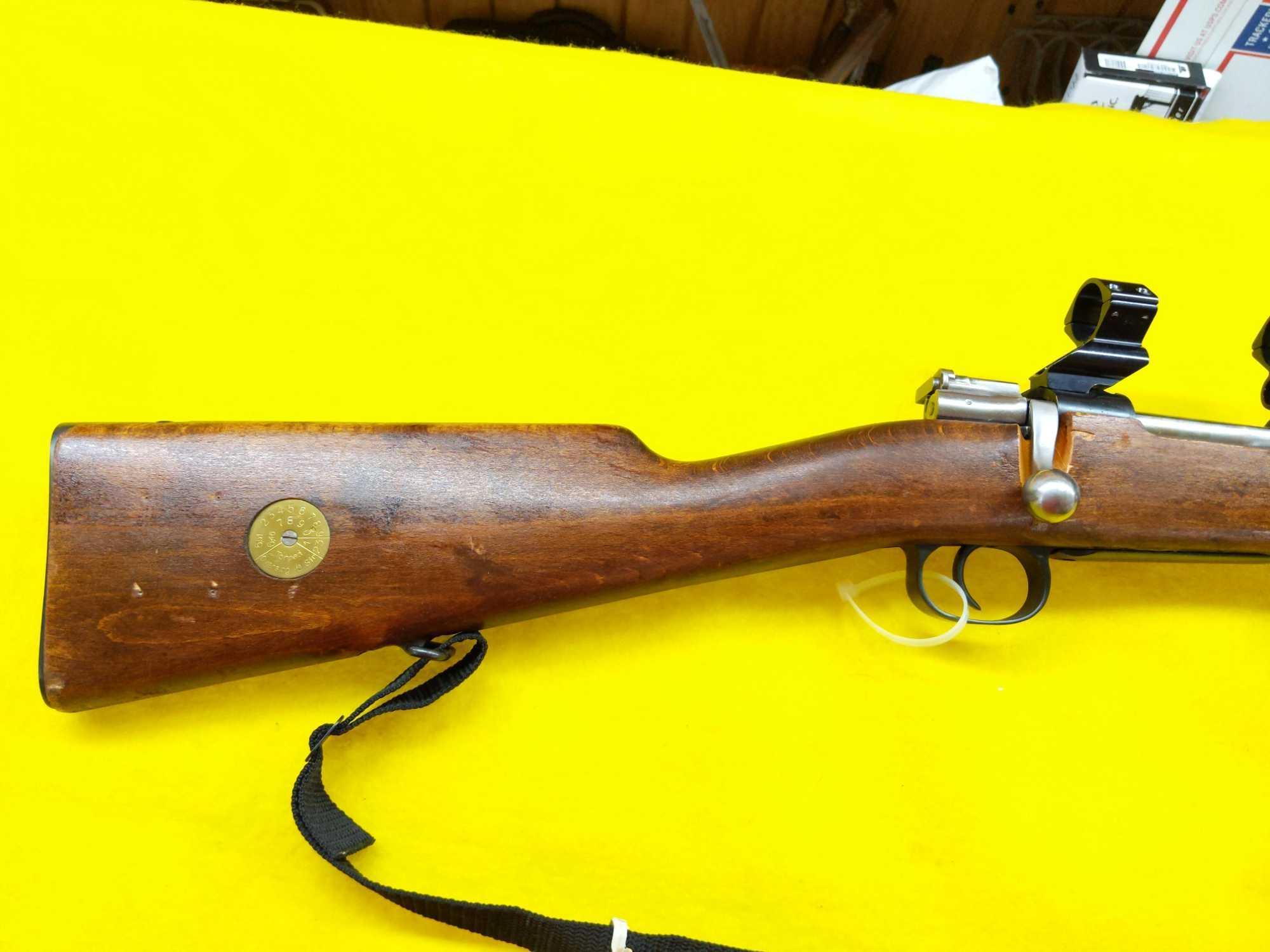 1895 Chilean Mauser 7x57 mm Carbine with See Through Scope Mount. SN-CF6227