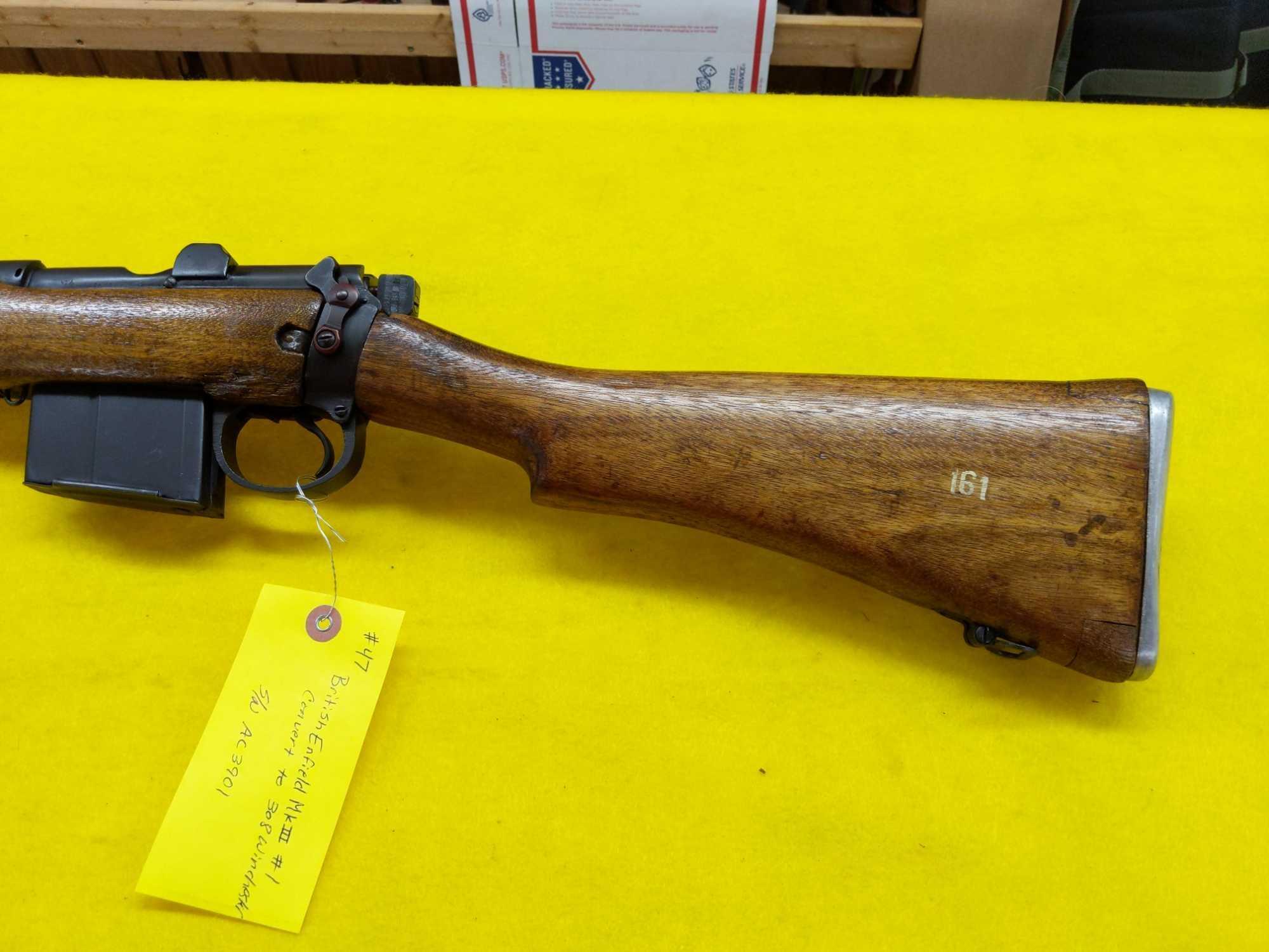 Enfield #1 Mark 3 British Converted to 308 Winchester Rifle, SN-C3901