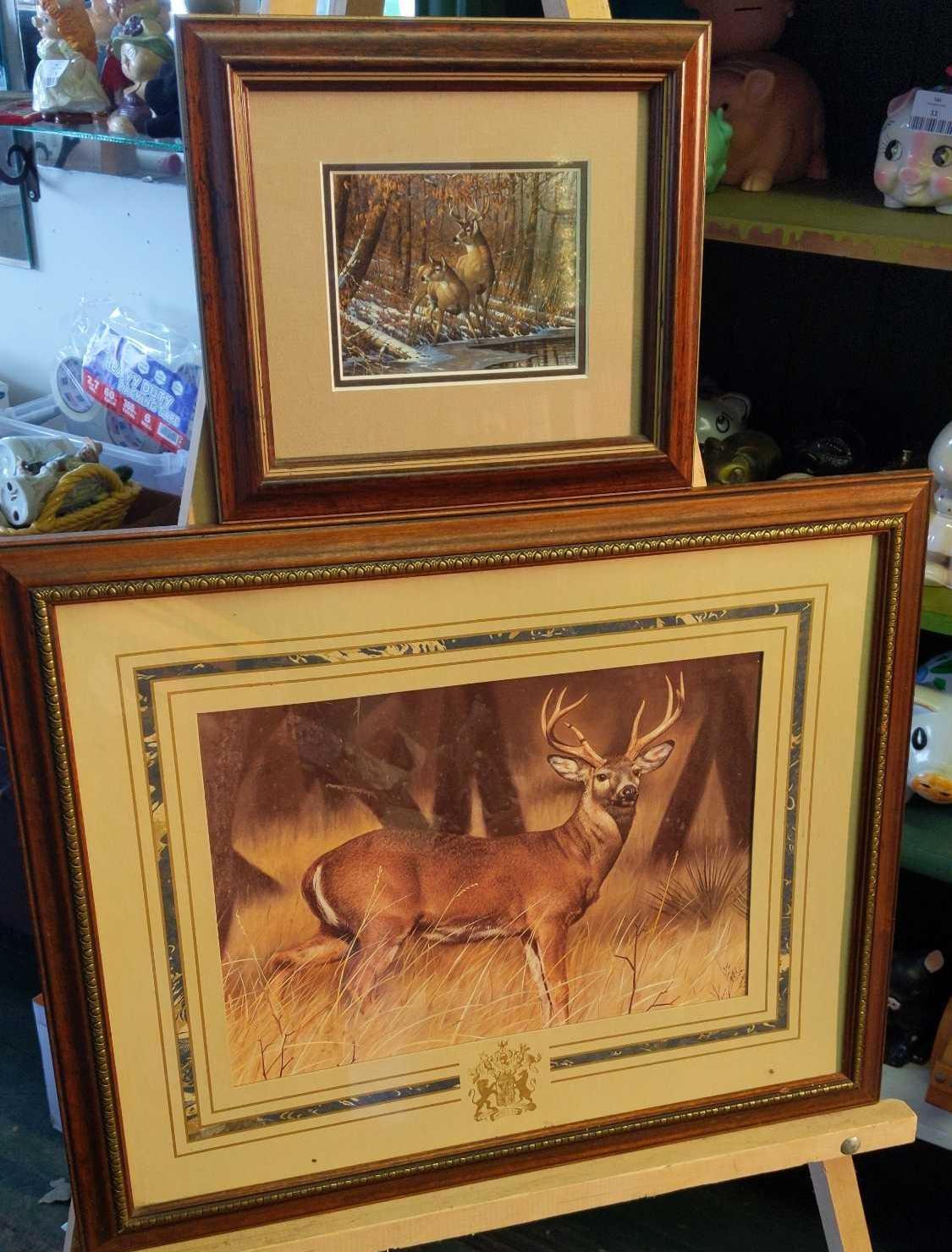 Pair of Buck Pictures - 10"x9" small 21"x17" Large
