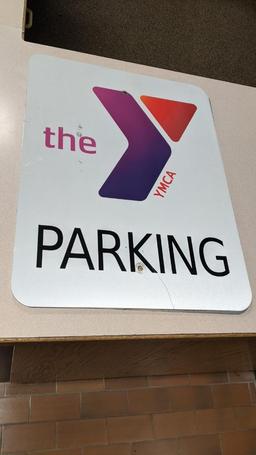 the Y Parking arrow sign - 18"x24"