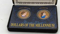 First & Last Dollars of the Millennium ('99 Susan B & '00 Sacagawea) US Mint