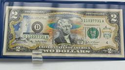 Yellowstone National Park, US $2 bill w/COA