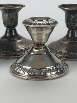 Sterling Silver Candlestick Holders