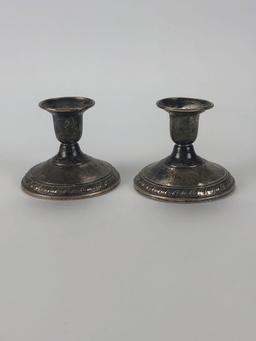 Sterling Silver Candlestick Holders