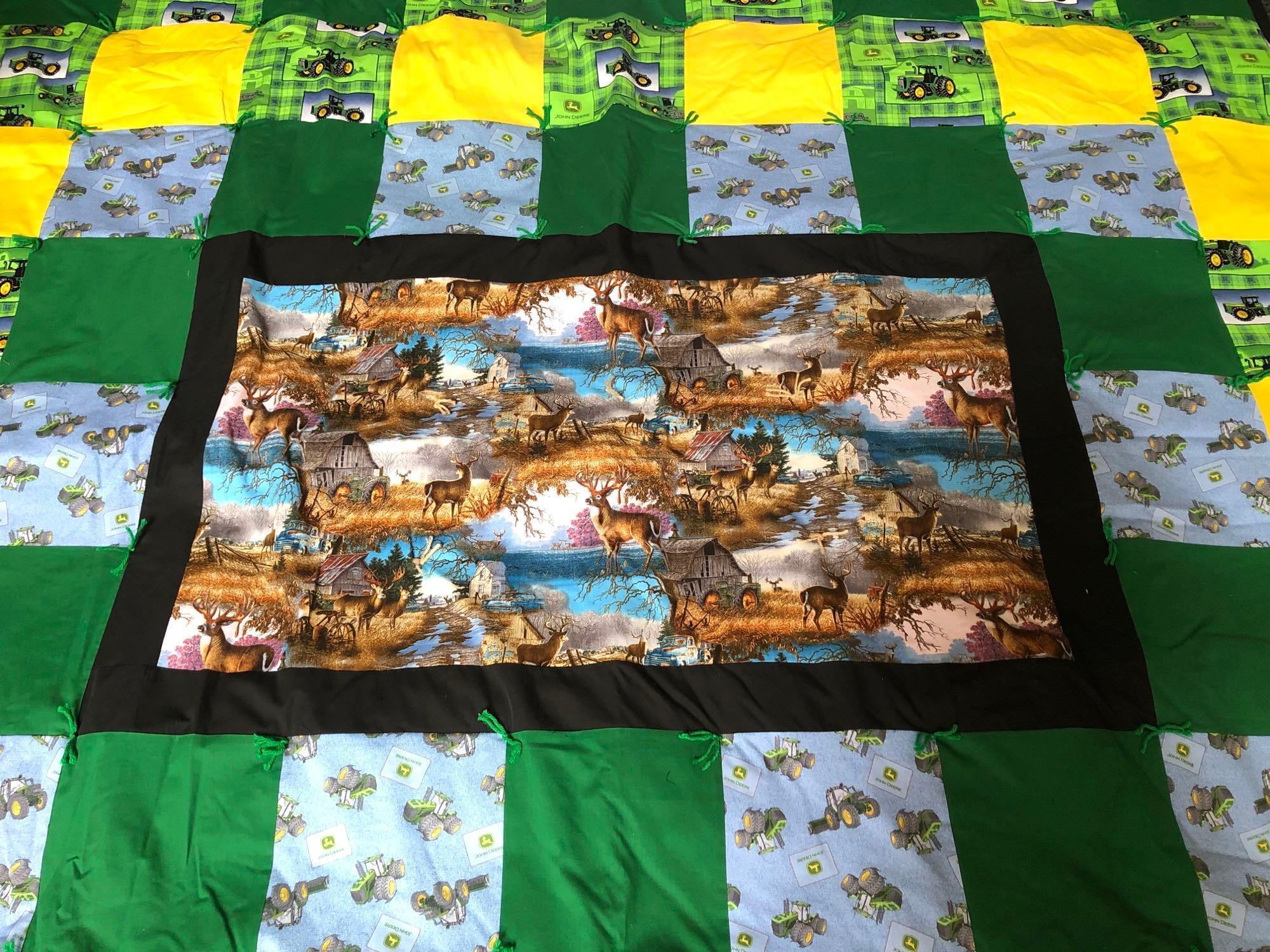 Handmade John Deere Queen Size Quilt