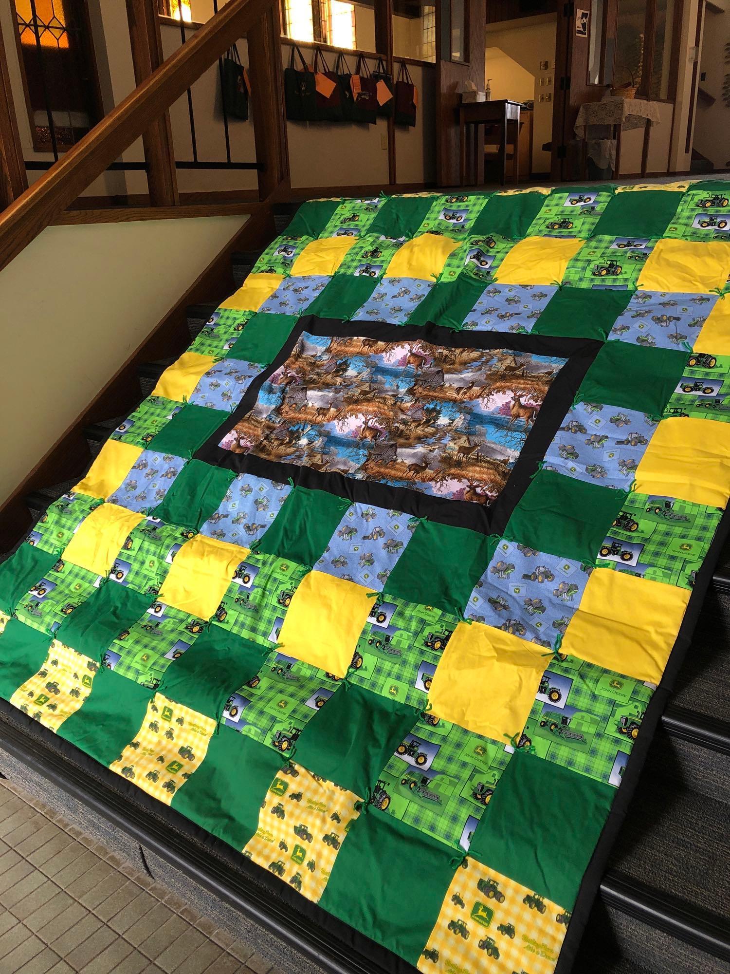 Handmade John Deere Queen Size Quilt