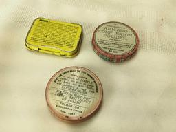 ASSORTED ADVERTISING POCKET TINS 1 1/2"