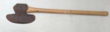 VINTAGE BROAD HEAD AXE 39" (RUST ON HEAD)