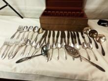 QUEEN BESS SILVERWARE SILVER PLATED INCOMPLETE SET