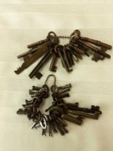 ASSORTED KEYS AND SKELETON KEYS LOT