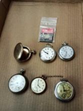 MISCELLANEOUS POCKET WATCHES AND ONE EMPTY CASE
