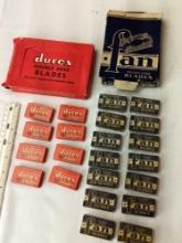 VINTAGE BOXES DUREX & FAN RAZOR BLADES