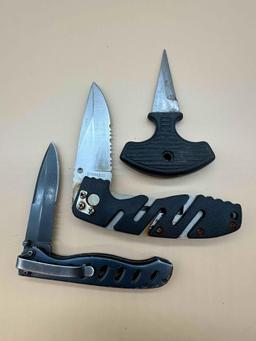 3 SMALL KNIVES 2 POCKET KNIVES