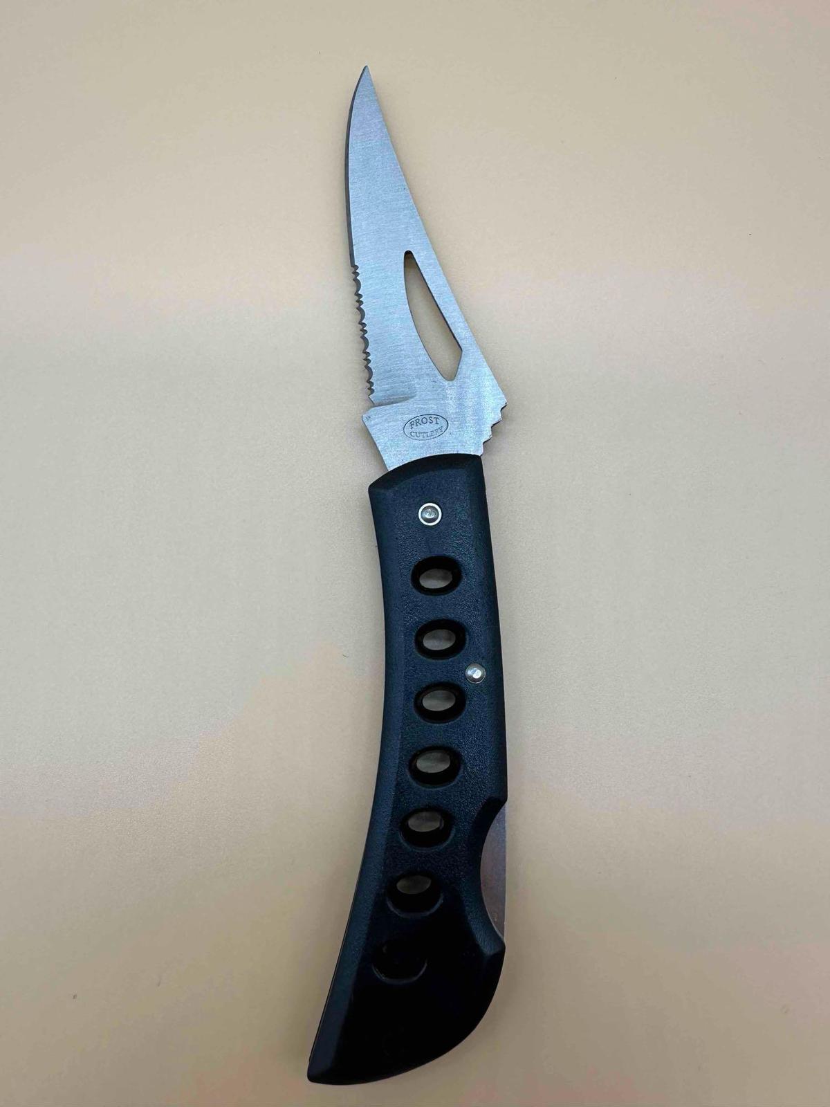 FROST POCKET KNIFE HALF SERRATED BLADE