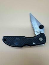 HALF SERRATED BLADE POCKET KNIFE