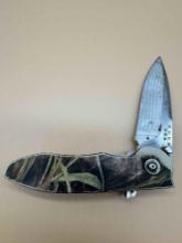 CAMO HANDLE BUCK USA POCKET KNIFE 3" BLADE