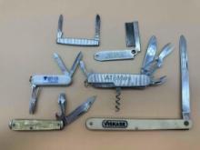 6 POCKET KNIVES/ MULTI TOOLS WITH ADVERTISEMENTS